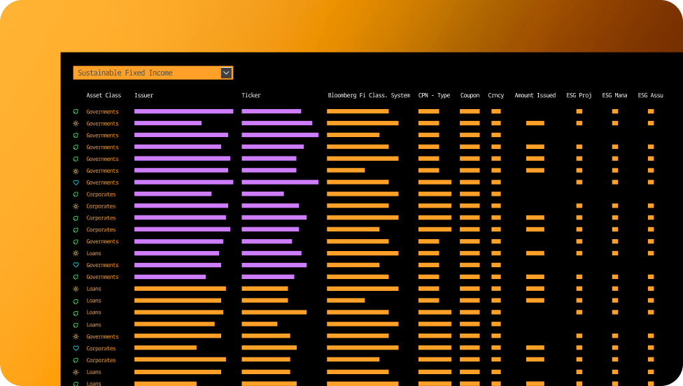 Bloomberg For Fixed Income Sustainable Fixed Income | Bloomberg Professional Services
